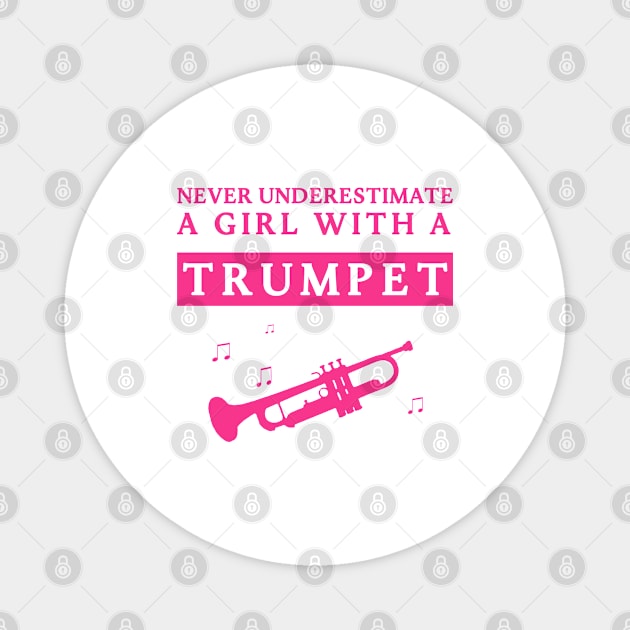 Underestimated Trumpet Girl Magnet by DePit DeSign